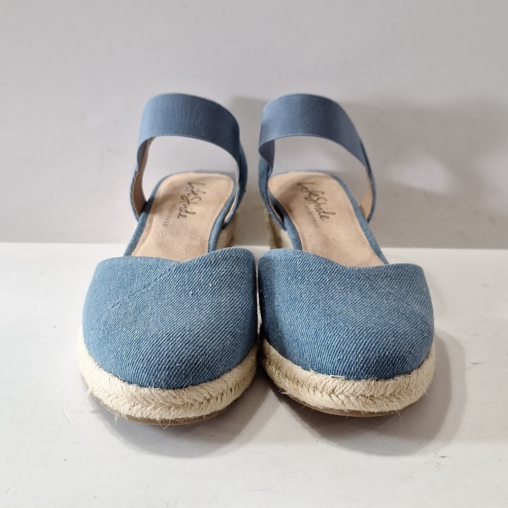 Life-stride (NEW) Blue Denim Kimmie Velocity 2.0 Espadrille Wedges Size 6.5 - Picture 6 of 14